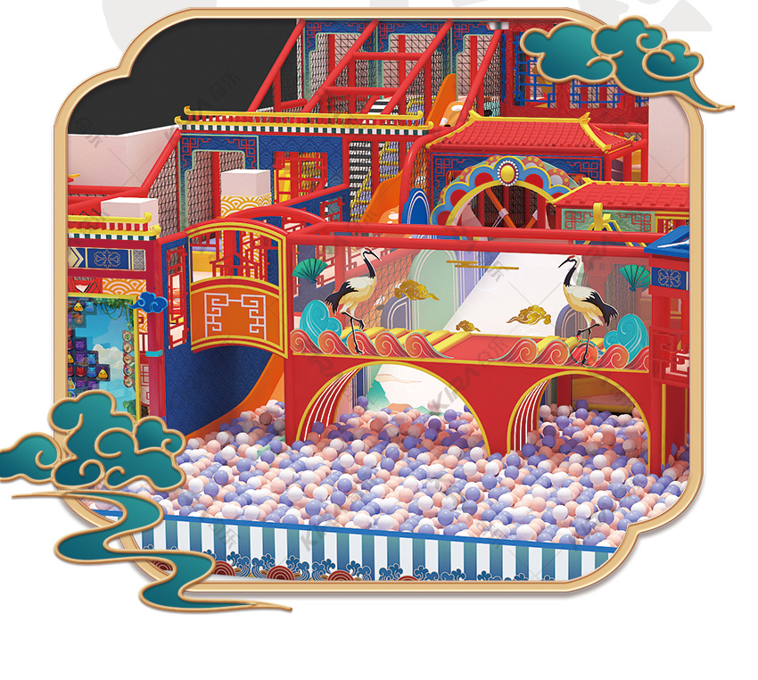 國(guó)風(fēng)兒童樂(lè)園是由奇樂(lè)集團(tuán)有限設(shè)計(jì)師突發(fā)奇想的靈感設(shè)計(jì)出來(lái)的創(chuàng)新室內(nèi)親子樂(lè)園