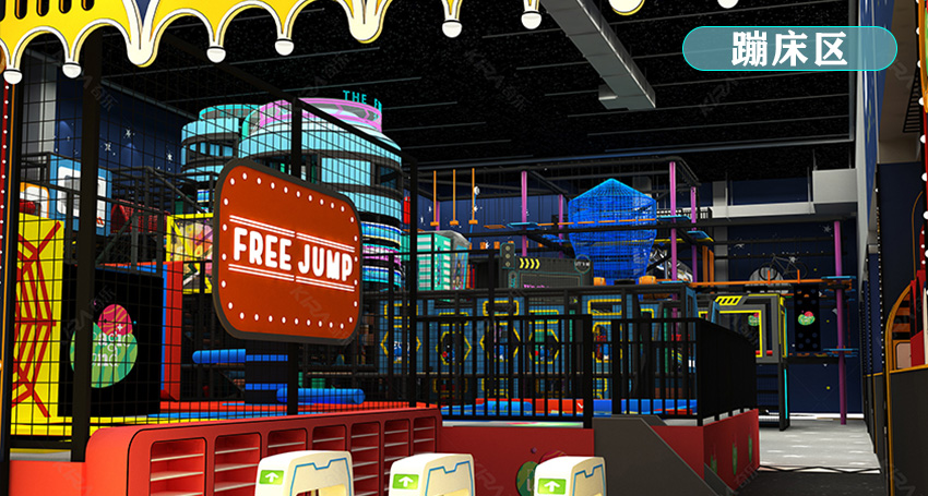 以國際潮流風格為參考同時融入了未來創(chuàng)意的大型運動娛樂游樂場