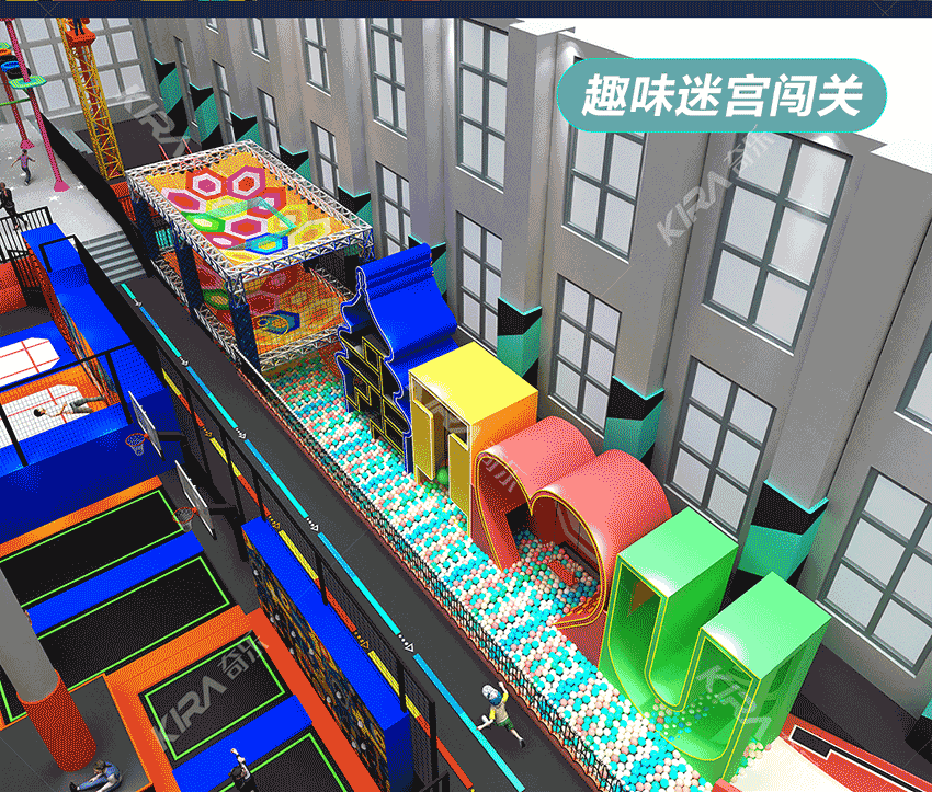 是更適合家庭親子游玩的室內(nèi)樂園，可以定位于在兒童樂園和蹦床公園之間的樂園